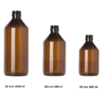 28 mm 1000 ml Amber Pet Şişe